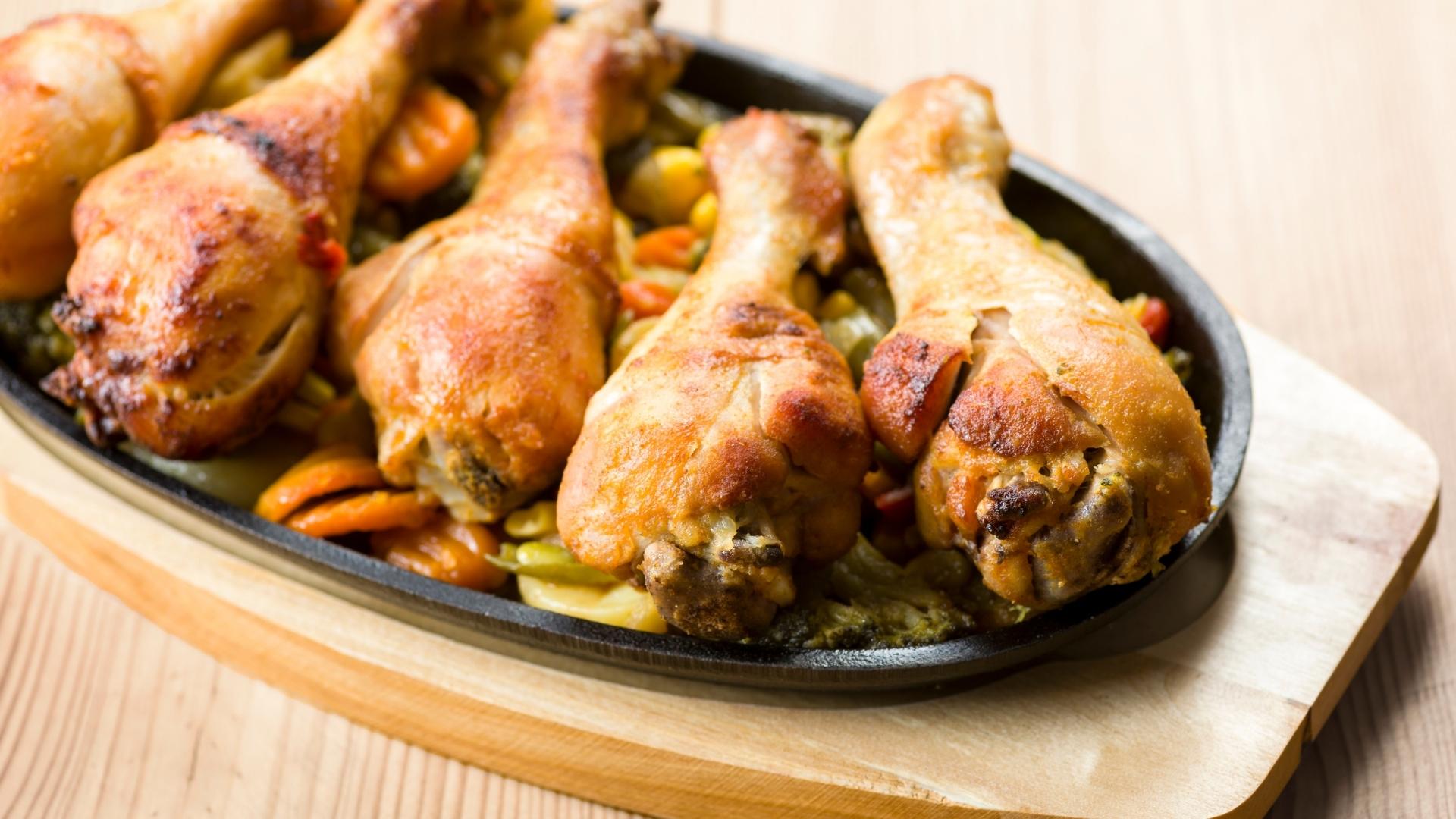The Old-Fashioned Way We Make Vegetables Taste Better 1 Pasture-raised chicken drumsticks over sauteed veggies